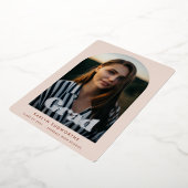 Moderne Architektur Foto Graduation Party Silver Folieneinladung (Gedreht)