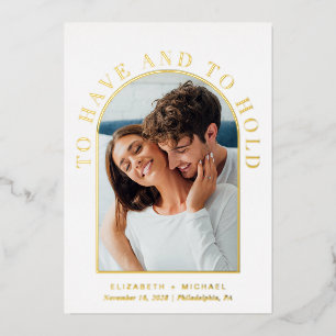 Moderne Architektur-Foto-Hochzeit Folieneinladung