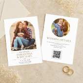 Moderne Architektur-Foto-QR-Code-Hochzeit Termin v Save The Date