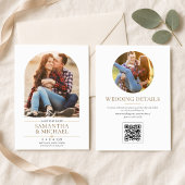 Moderne Architektur-Foto-QR-Code-Hochzeit Termin v Save The Date