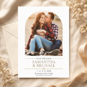 Moderne Architektur-Foto-QR-Code-Hochzeit Termin v Save The Date