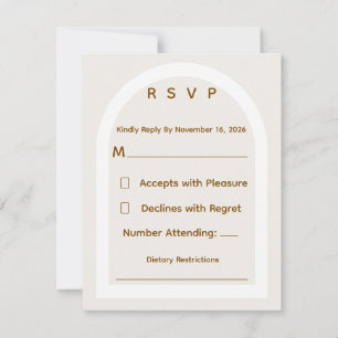 Moderne Architektur & Gold Glitter Hochzeit RSVP Karte