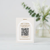 Moderne Architektur & Gold Glitter QR-Code RSVP De Begleitkarte (Stehend Vorderseite)