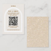 Moderne Architektur & Gold Glitter QR-Code RSVP De Begleitkarte (Vorne/Hinten)