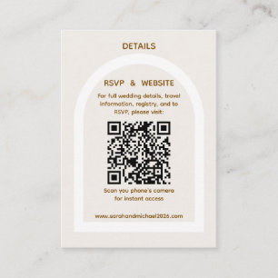Moderne Architektur & Gold Glitter QR-Code RSVP De Begleitkarte