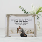Moderne Architektur - Heiratsdatum vormerken Save The Date (Stehend Vorderseite)