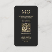 Moderne Architektur Innenarchitekten Designer Mono Visitenkarte (Rückseite)