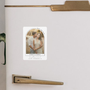 Moderne Architektur mit Foto Save The Date Magnet