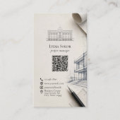 Moderne Architektur-QR-Code-Vernetzung Visitenkarte (Vorderseite)