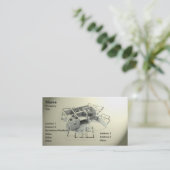 Moderne Architektur Visitenkarte (Stehend Vorderseite)