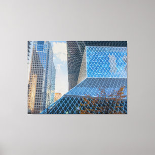 Moderne Architektur von Seattle Leinwanddruck