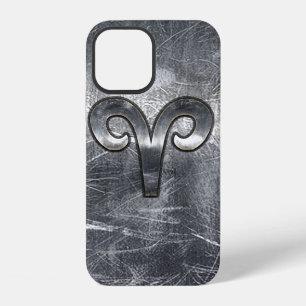 Moderne Aries-Sternzeichen im Grunge-Distressed-St iPhone Hülle