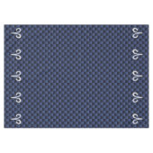 Moderne Aries Zodiac Sign Blue Carbon Fibre Dekor Tischdecke (Vorderseite (Horizontal))