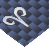 Moderne Aries Zodiac Sign Blue Carbon Fibre Dekor Tischdecke (Schrägansicht)