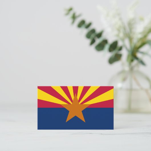Moderne Arizona Business Card, Arizona Flag / USA Visitenkarte (Stehend Vorderseite)
