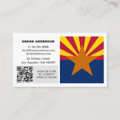 Moderne Arizona Business Card, Arizona Flag / USA Visitenkarte (Rückseite)
