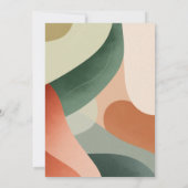 Moderne Arkade Terracotta & Sage Engagement Party Save The Date (Rückseite)