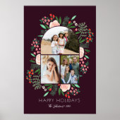 Moderne Arkaflippe Blumenfamilien Weihnachten 3 Fo Poster (Vorne)