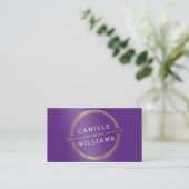 MODERNE ARROW-Goldfolie rustikal gezeichnet lila Visitenkarte (Stehend Vorderseite)