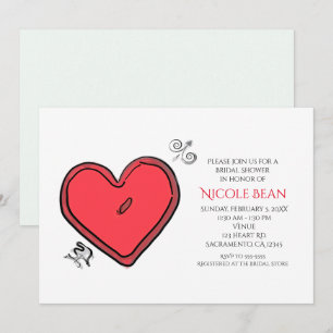 Moderne Arrow & Heart Valentines Party Einladung