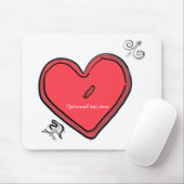 Moderne Arrow & Heart Valentins Liebe Chic Custom Mousepad (Mit Mouse)