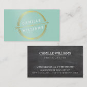 MODERNE ARROW LOGO Goldfolie rustikale handgezogen Visitenkarte (Vorne/Hinten)