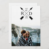 Moderne Arrow | SAVE THE DATE | Hochzeit von Fotos (Vorne/Hinten)