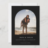 Moderne Arschrahmen Save the Date Fotokarte (Vorderseite)