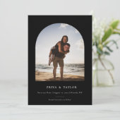 Moderne Arschrahmen Save the Date Fotokarte (Stehend Vorderseite)