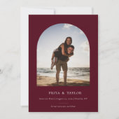 Moderne Arschrahmen Save the Date Fotokarte (Vorderseite)