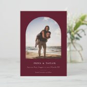 Moderne Arschrahmen Save the Date Fotokarte (Stehend Vorderseite)