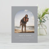 Moderne Arschrahmen Save the Date Fotokarte (Stehend Vorderseite)