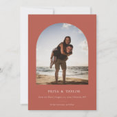 Moderne Arschrahmen Save the Date Fotokarte (Vorderseite)