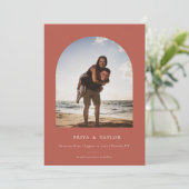 Moderne Arschrahmen Save the Date Fotokarte (Stehend Vorderseite)