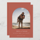 Moderne Arschrahmen Save the Date Fotokarte (Vorne/Hinten)