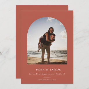 Moderne Arschrahmen Save the Date Fotokarte