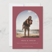 Moderne Arschrahmen Save the Date Fotokarte (Vorderseite)