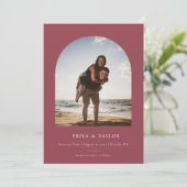 Moderne Arschrahmen Save the Date Fotokarte (Stehend Vorderseite)