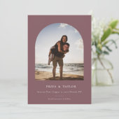 Moderne Arschrahmen Save the Date Fotokarte (Stehend Vorderseite)