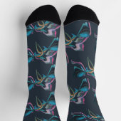 Moderne Art Abstract Design Mixed Media Socken (Oben)