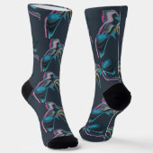 Moderne Art Abstract Design Mixed Media Socken (Gewinkelt)