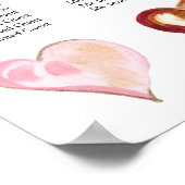 Moderne Art bemalt Herzvalentinen Sitzplan Poster (Ecke)