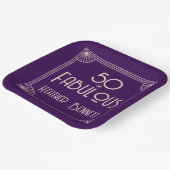 Moderne Art Deco 50 und Fantastischer Geburtstag Pappteller (Gewinkelt)