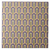 Moderne Art Deco Arches Muster Gold Glitzer Tile Fliese (Vorderseite)