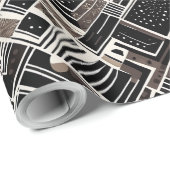 Moderne Art-Deco-Beschaffung Geschenke für Schwarz Geschenkpapier (Rolleneckpunkt)