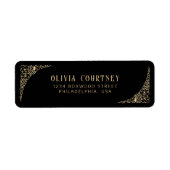 Moderne Art Deco Black and Imitate Gold Wedding (Vorne)