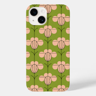 Moderne Art Deco Blumenmuster - Rosa Blütenblätter Case-Mate iPhone 14 Hülle