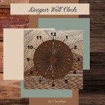 Moderne Art Deco Brown Shades Acrylmauer Uhr<br><div class="desc">Moderne Art Deco Braun Schatten Uhr. Ein Deko inspiriertes Design mit äußeren Kreis in Imitaten Holzkörner und innere braune Fläche hat steampunk Design. Ideal für Einstiegshallen,  Wohn-/Esszimmer oder zum Gießen. Wir haben eine große Auswahl an Wanduhren in verschiedenen Stilen,  von traditionell bis eklektisch.</div>
