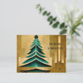 Moderne Art Deco Fröhliche Weihnachten Karte (Stehend Vorderseite)