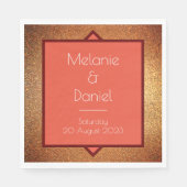 Moderne Art Deco Gatsby Glitzer Wedding Serviette (Vorderseite)